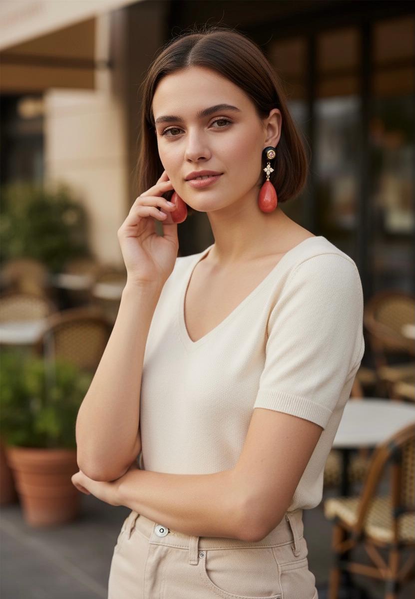 Michael Kneebone - Orecchini a goccia conchiglia con zaffiro nero e diamante in vendita 1