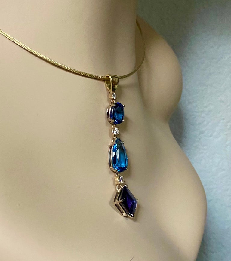 Sapphire Sundown Revival Stiletto Pendant Necklace