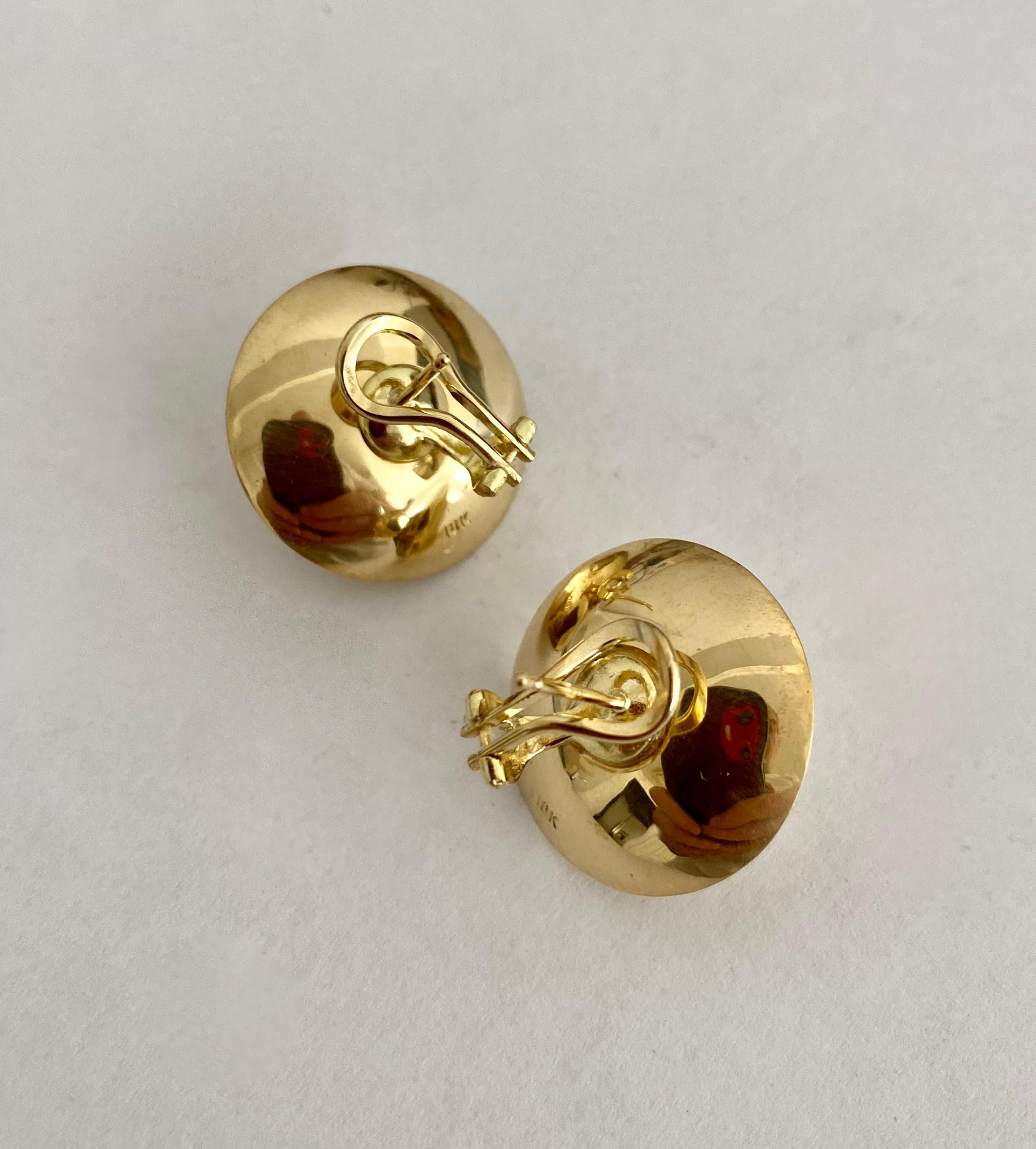 Michael Knöchelknopf Perle 18k Gelbgold Ohrringe 1