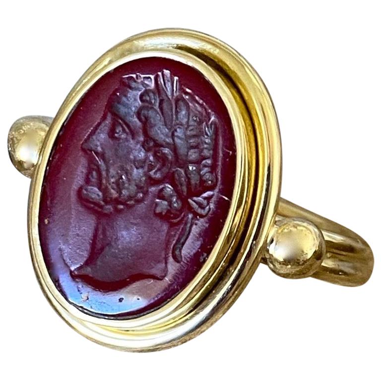 Michael Kneebone Carnelian Intaglio Archaic Style Ring