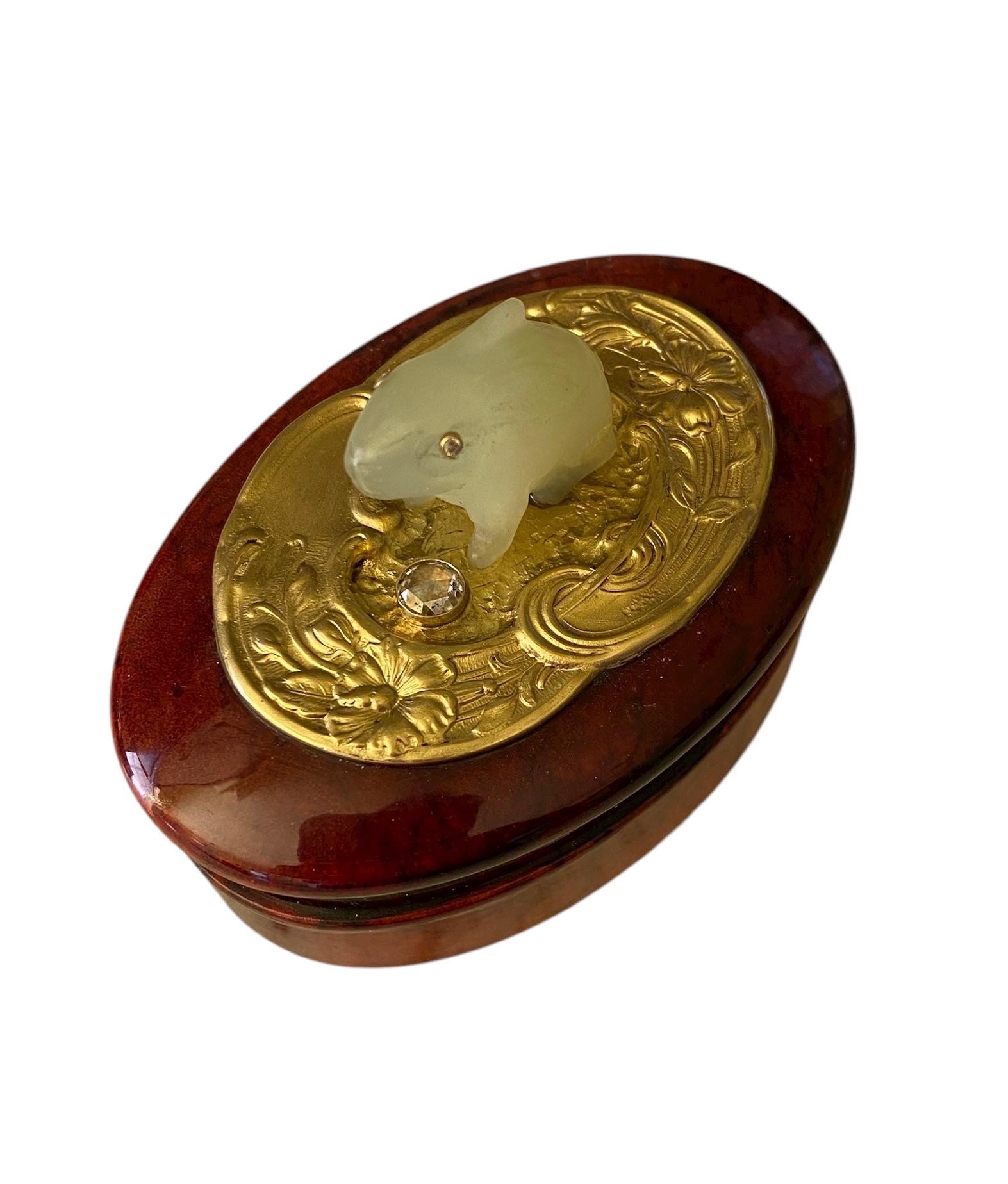 Michael Kneebone Bague obsidienne diamant calcédoine perle laiton doré Neuf - En vente à Austin, TX