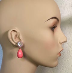 Michael Kneebone Coin Pearl Diamond Queen Conch Shell Dangle Earrings