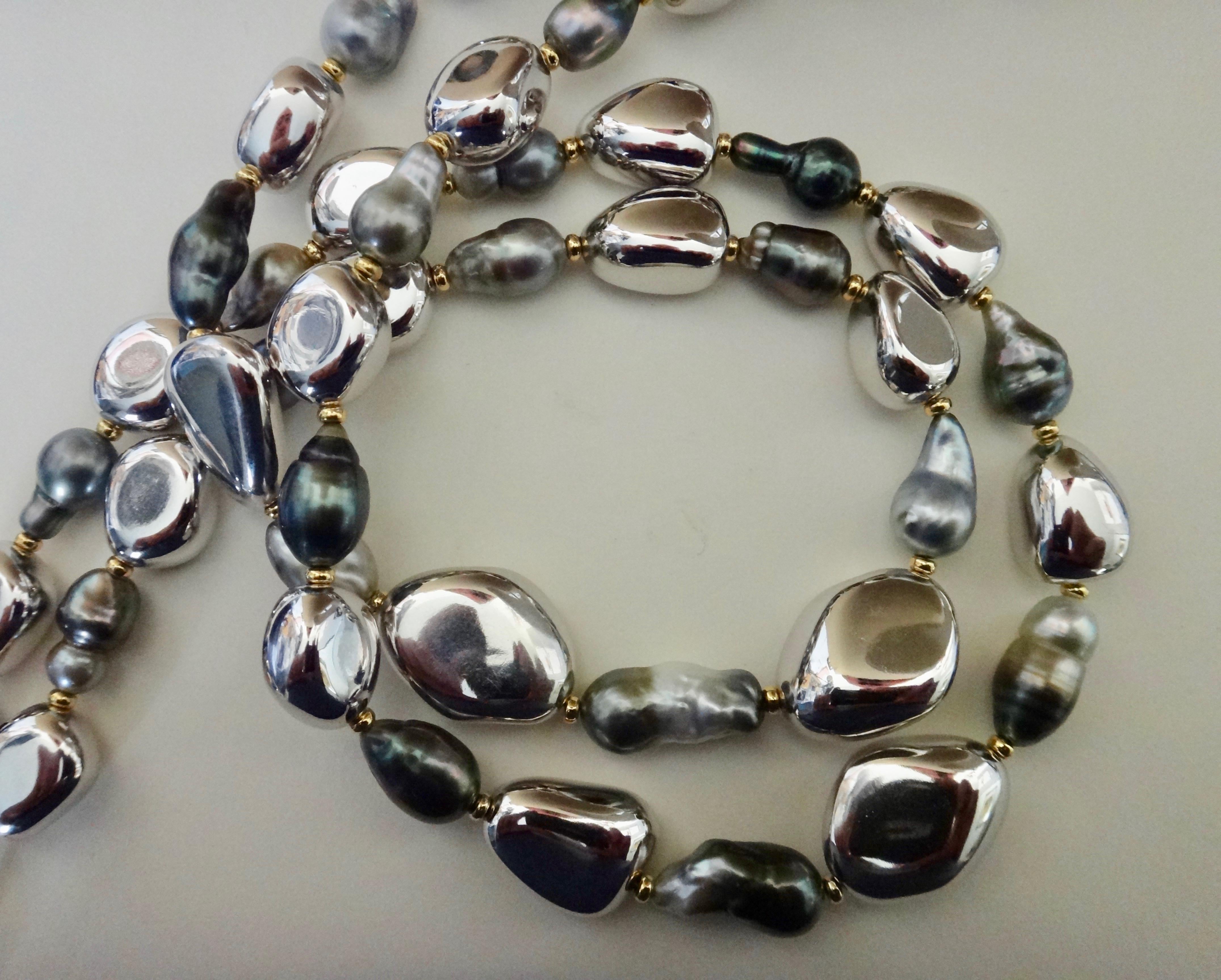 baroque tahitian pearl bracelet