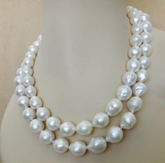 Michael Kneebone Double Strand White Kasumi Pearl Necklace
