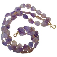 Michael Kneebone Flaked Ametrine Bead Multistrand Torsade Necklace