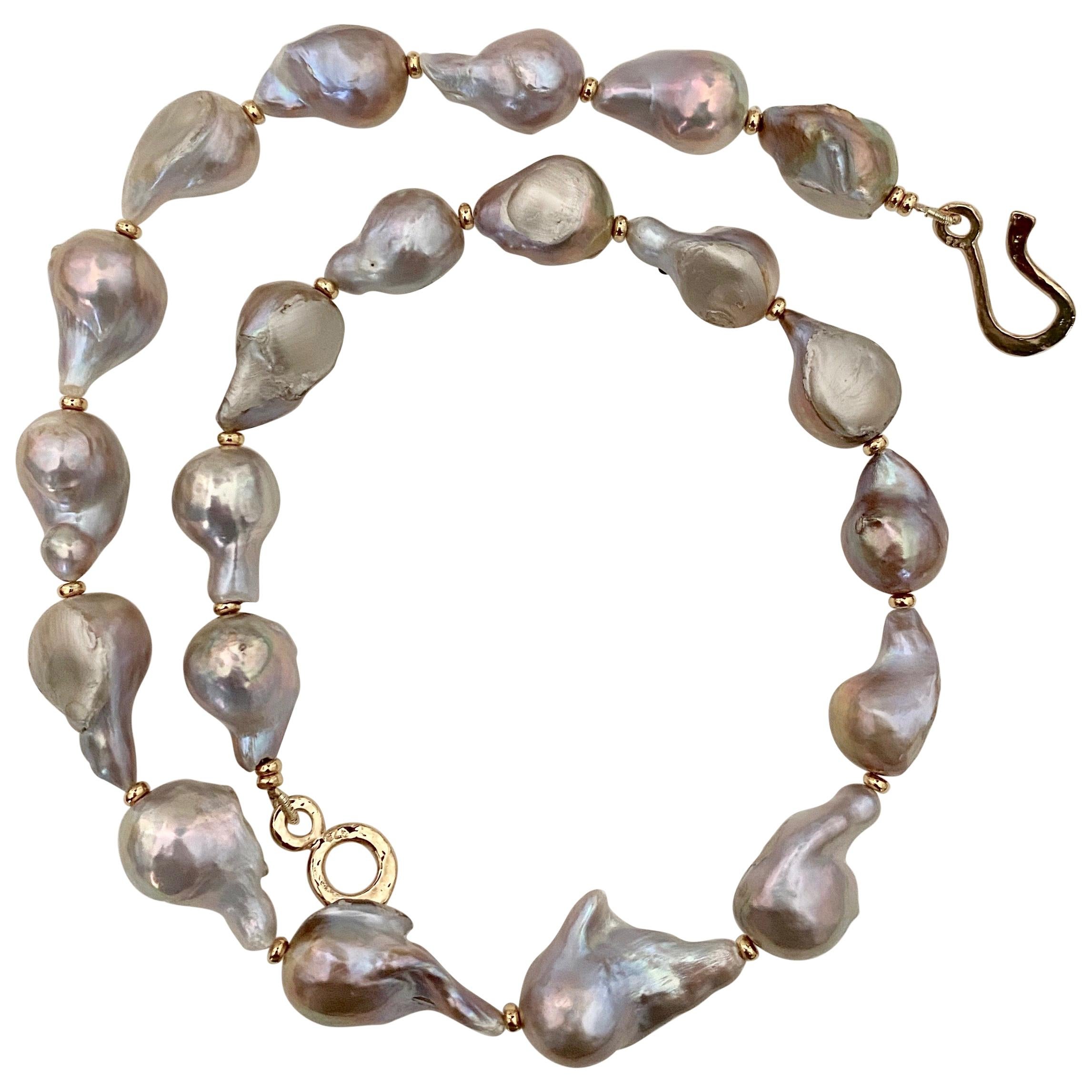 Michael Kneebone Flame Ball Baroque Pearl Necklace