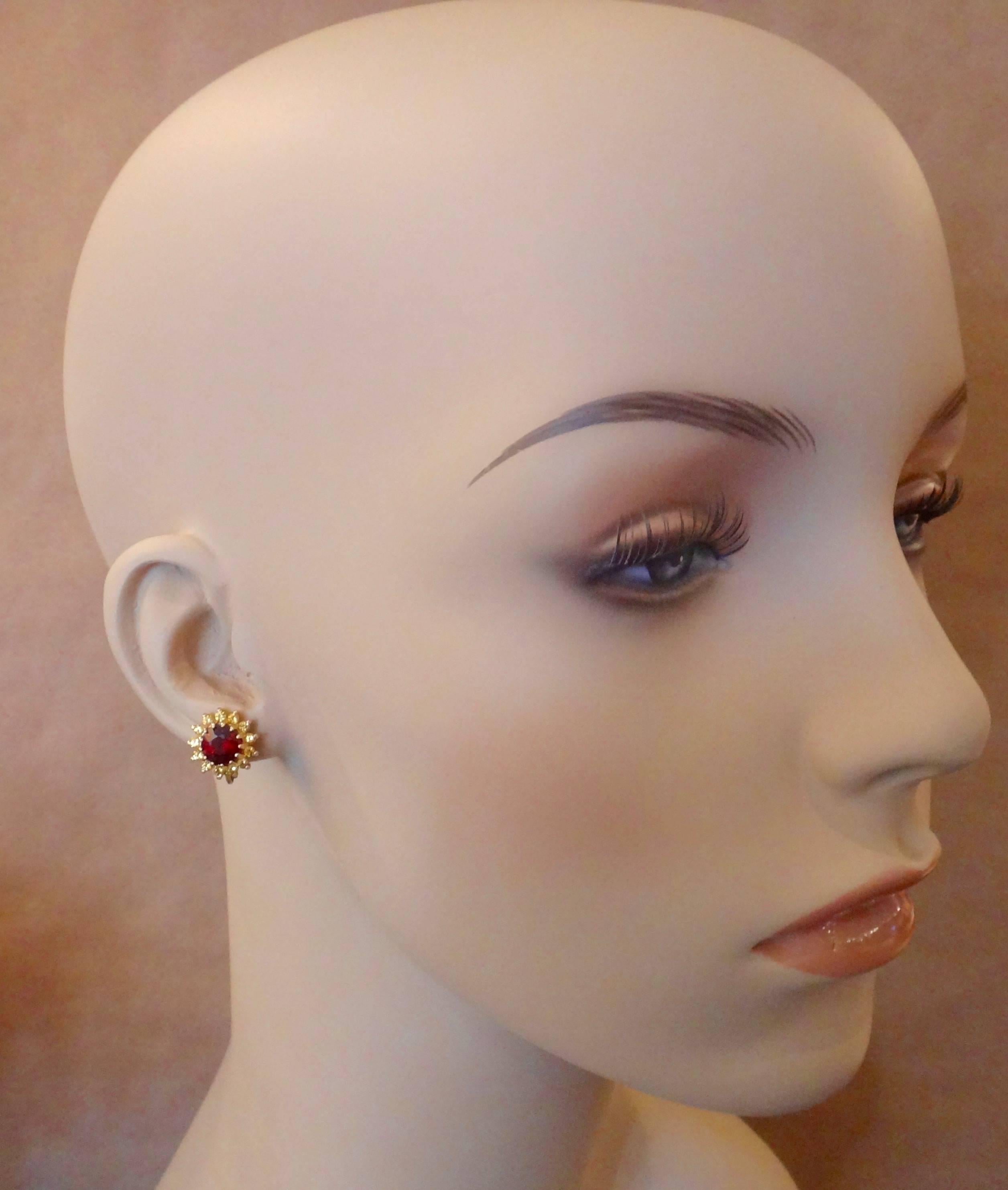  Michael Kneebone Garnet Yellow Sapphire Mexican Fire Opal Diamond Drop Earrings 4