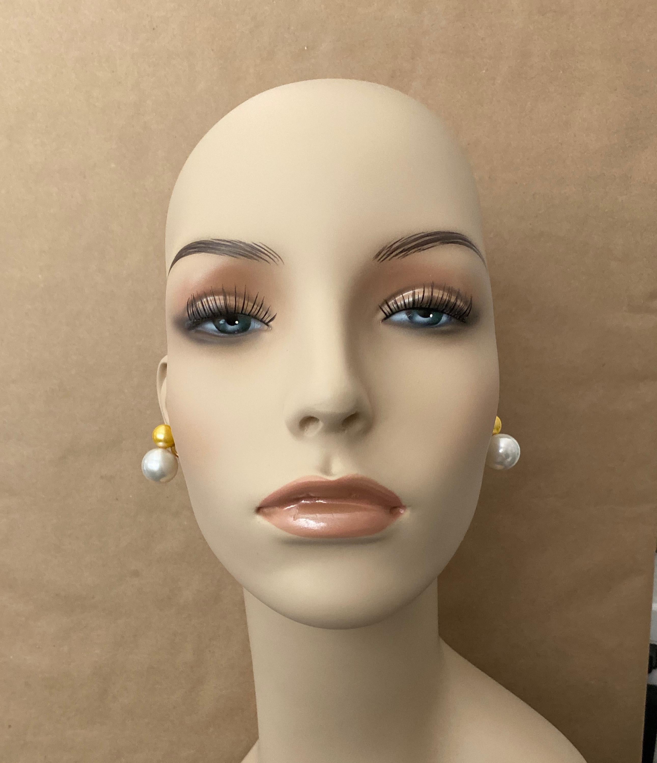 Women's Michael Kneebone Golden South Seas Pearl White South Seas Pearl Earrings