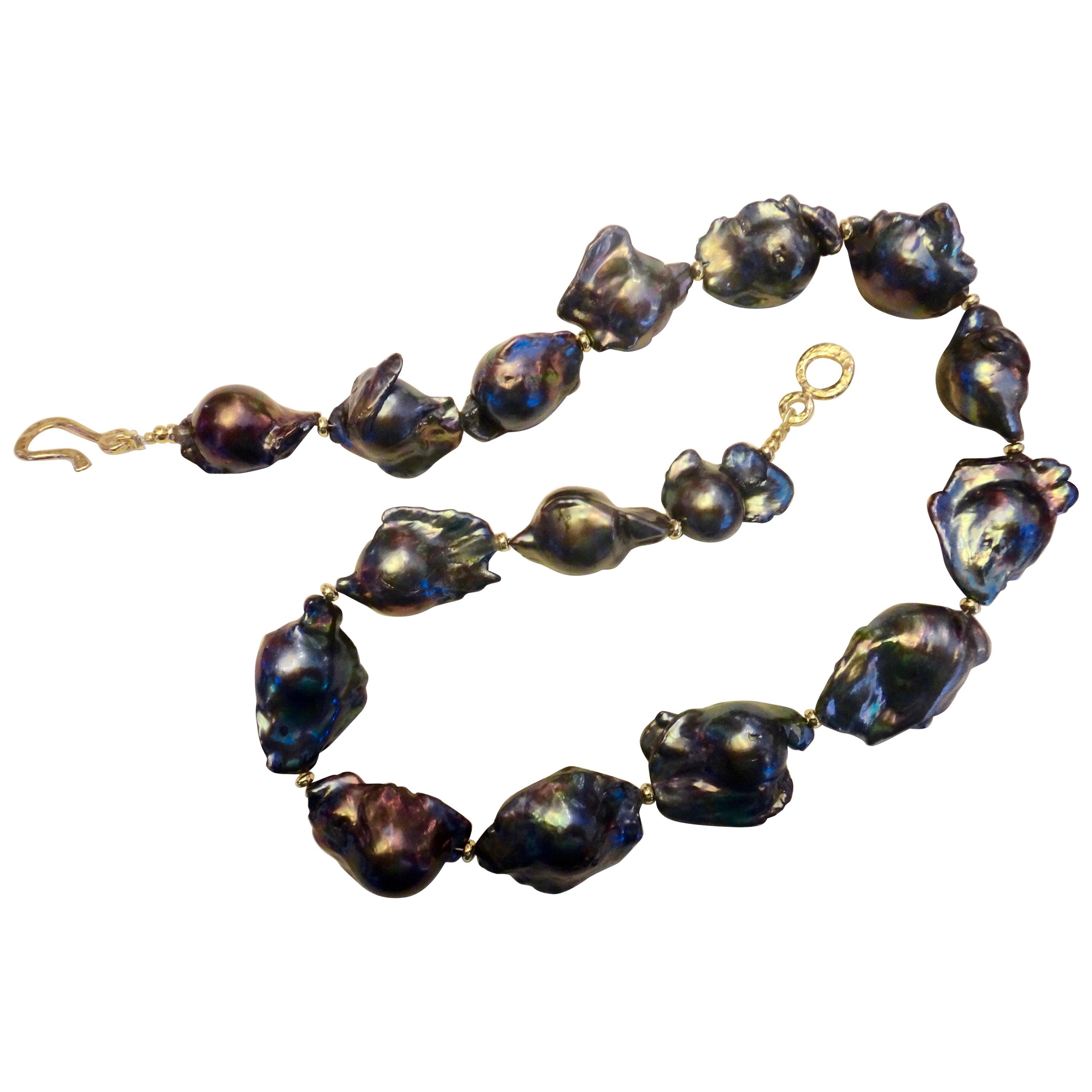 Michael Kneebone Gray Baroque Cultured Pearl Necklace