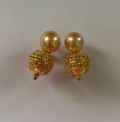 Michael Kneebone Kasumi Pearl Granulated Bead Earring and Necklace Suite