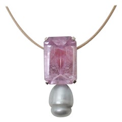 Pendentif en kunzite et perle des Mers du Sud « Michael Kneebone » de Paspaley