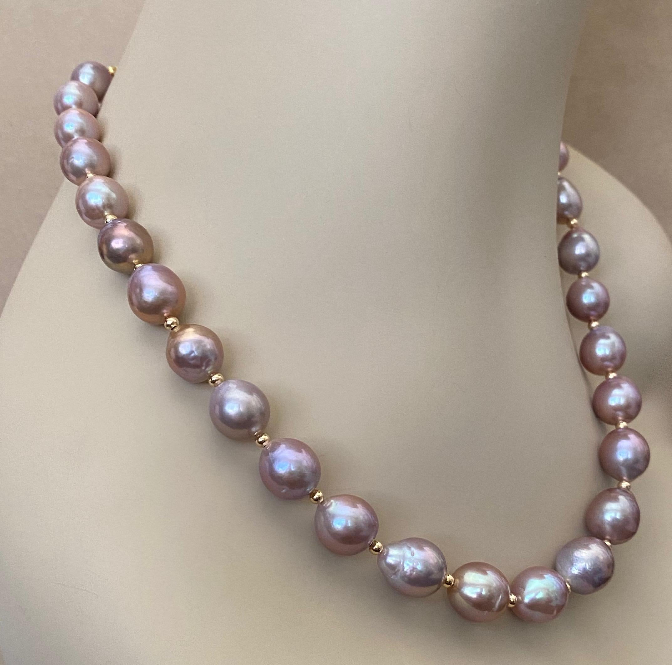 Bead Michael Kneebone Lavender Baroque Pearl Necklace
