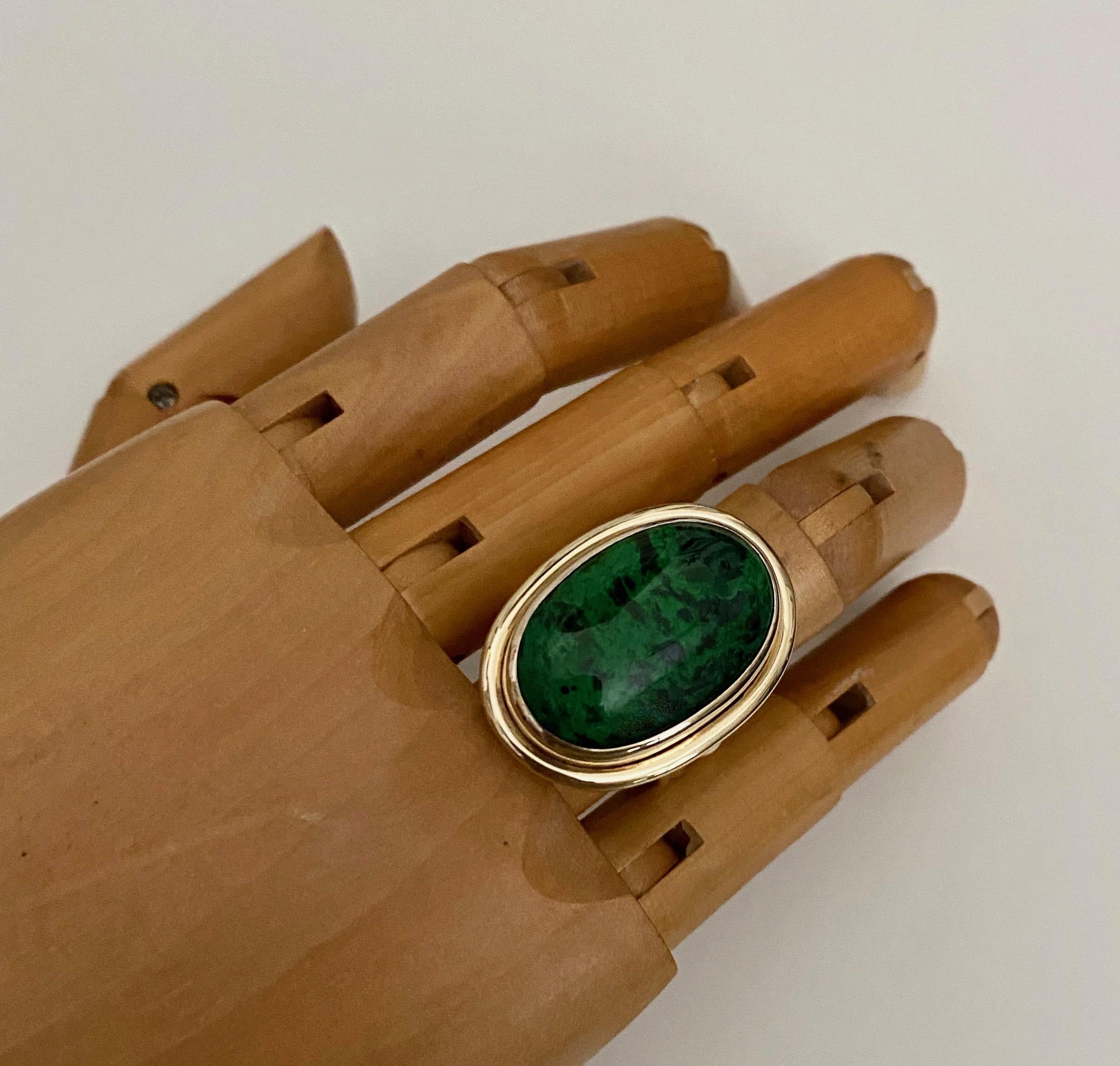 Michael Kneebone Maw Sit Sit Jade Archaic Style Ring In New Condition In Austin, TX