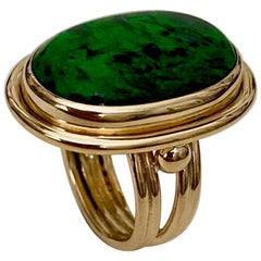 Michael Kneebone Maw Sit Sit Jade Archaic Style Ring