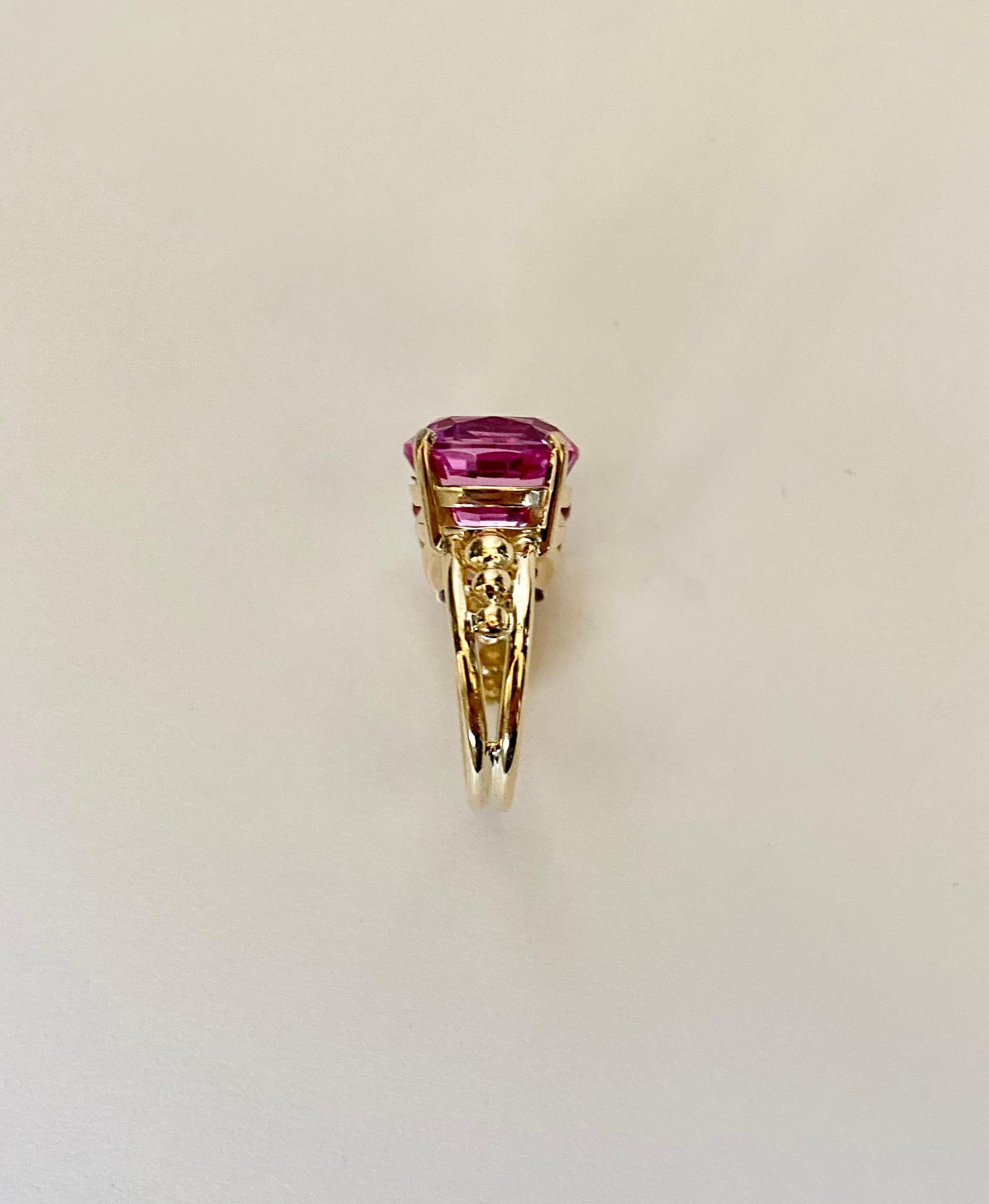 Michael Kneebone Mozambique Garnet Pink Topaz Due Pietra Beaded Ring For Sale 1