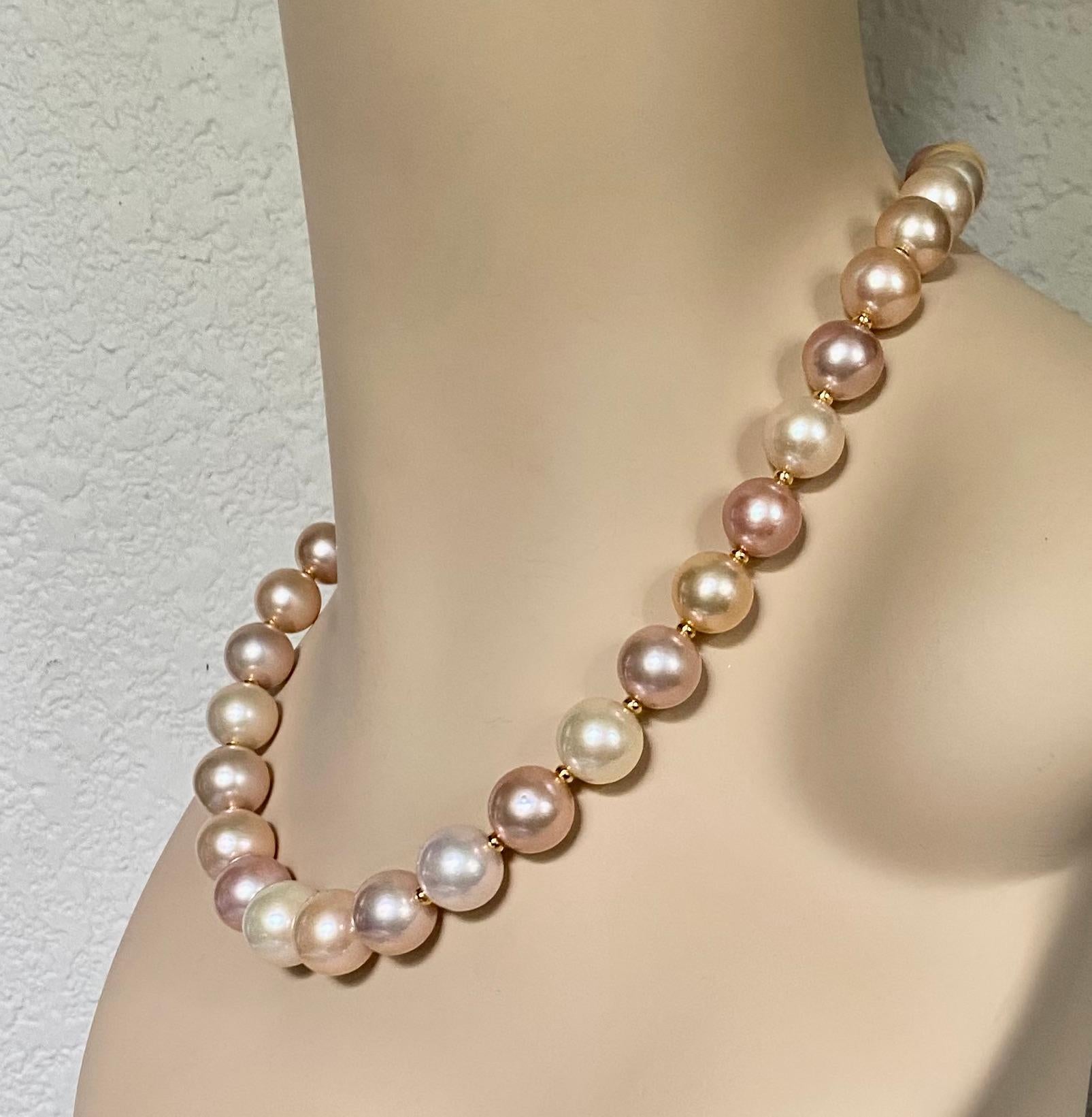 Contemporary Michael Kneebone Multicolored Freshwater Pearl Necklace For Sale