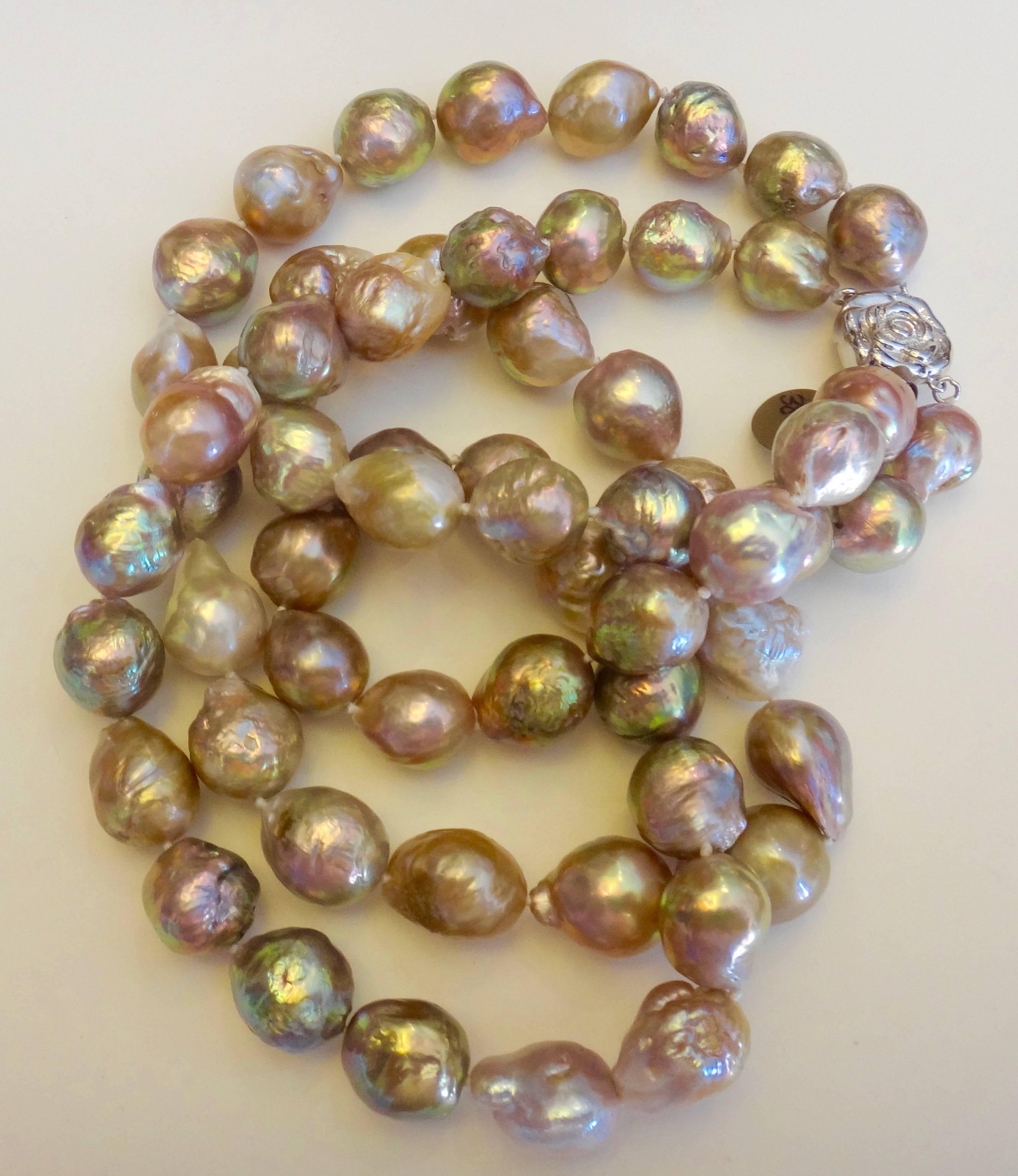Contemporary Michael Kneebone Multicolored Kasumi Pearl Necklace