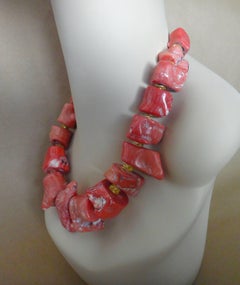 Michael Kneebone Nugget Branch Coral Necklace