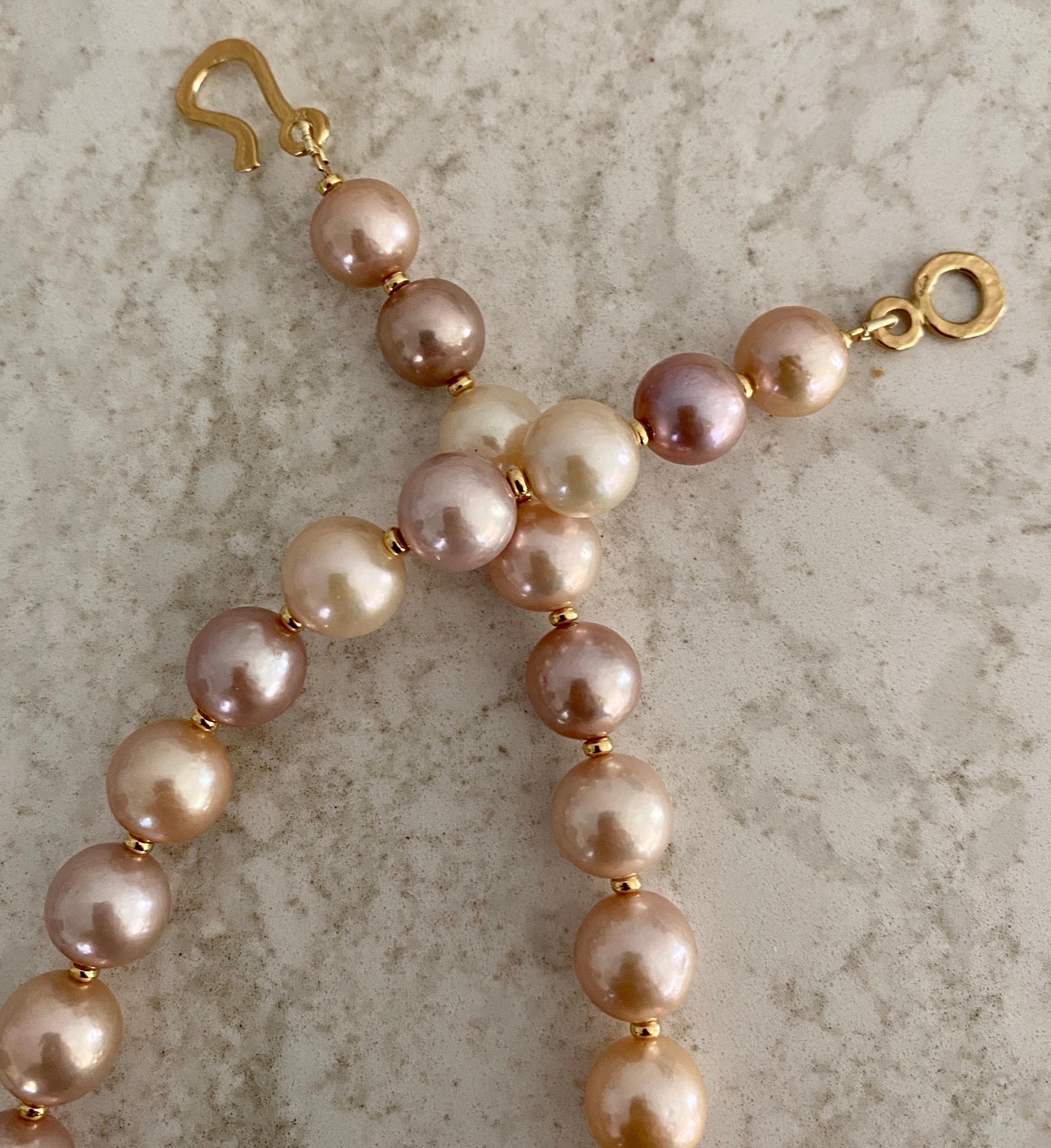 Michael Kneebone Pastel Colored Pearl Necklace 1
