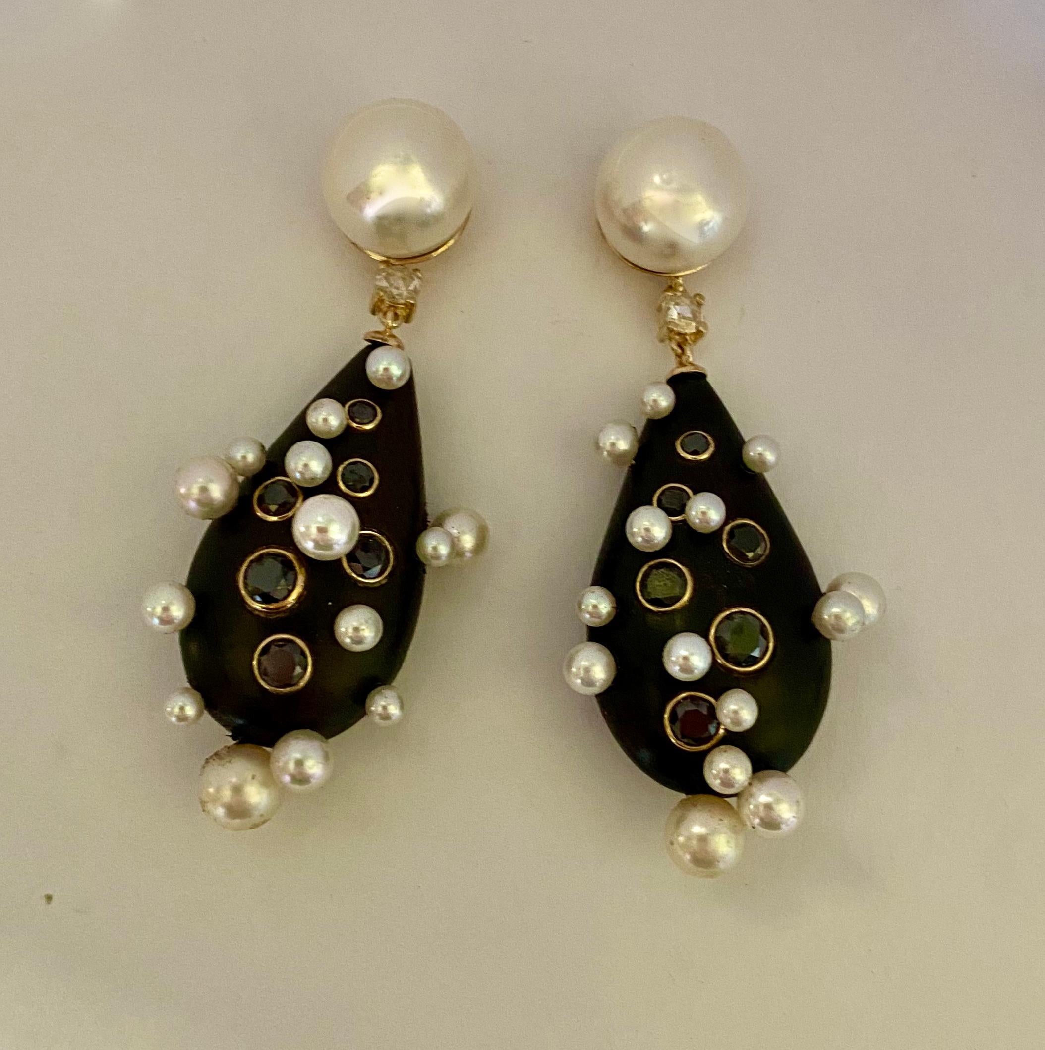 Contemporary Michael Kneebone Pearl Black Diamond Ebony 