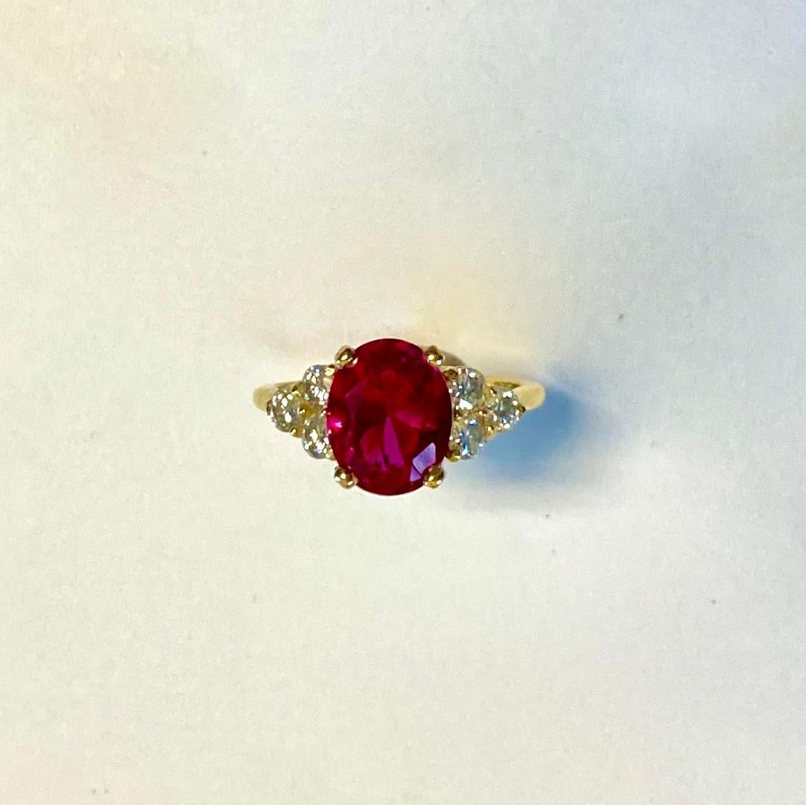 Contemporary Michael Kneebone Pink Ruby White Diamond Cocktail Ring For Sale