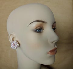 Michael Kneebone Pink Sapphire Akoya Pearl Sea Urchin Button Earrings