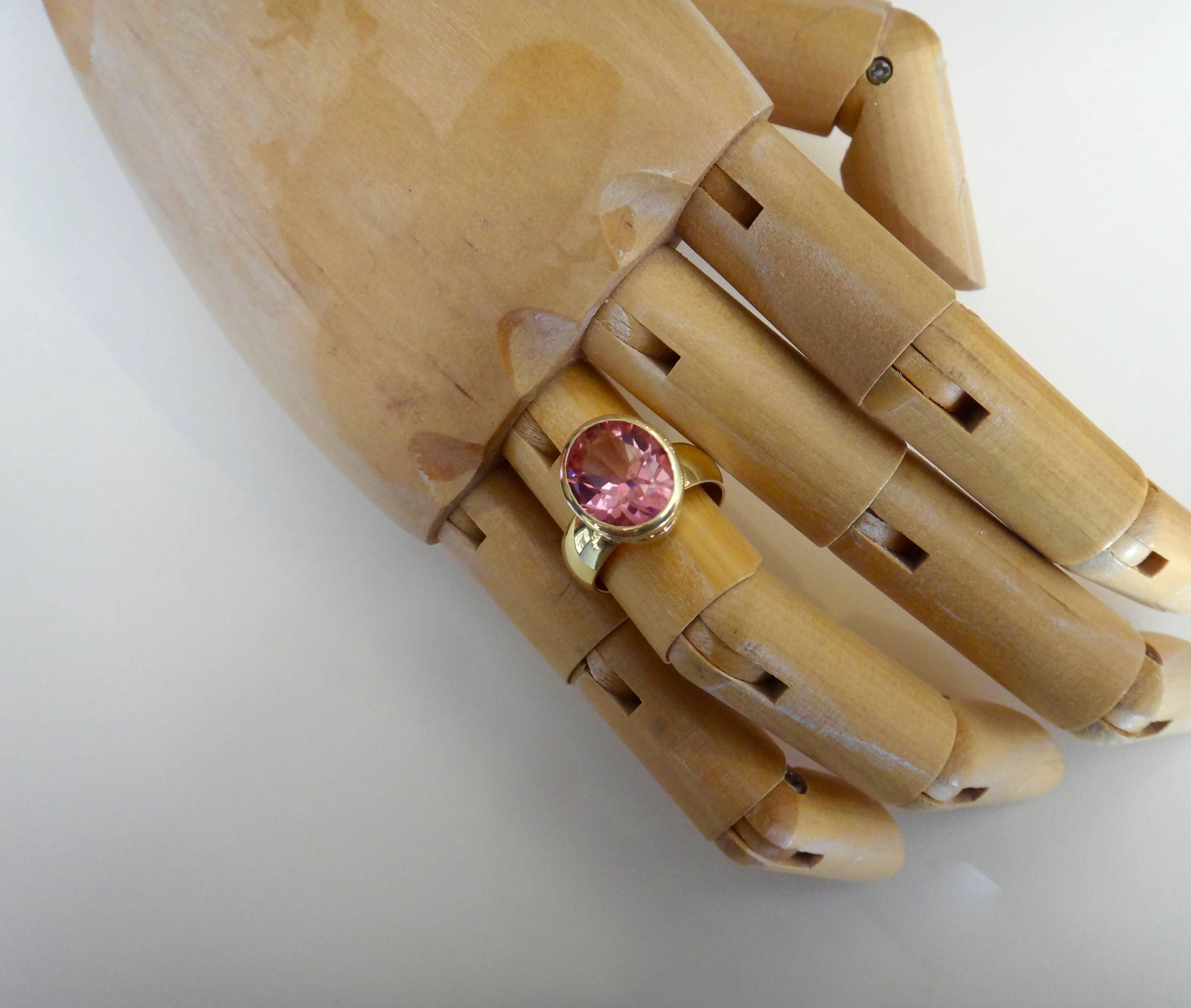 Contemporary Michael Kneebone Pink Topaz Leah Ring