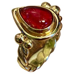 Michael Kneebone Pink Tourmaline Archaic Style Ring