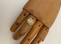 Michael Kneebone Radiant Cut Yellow Sapphire 18 Karat Gold Leah Ring