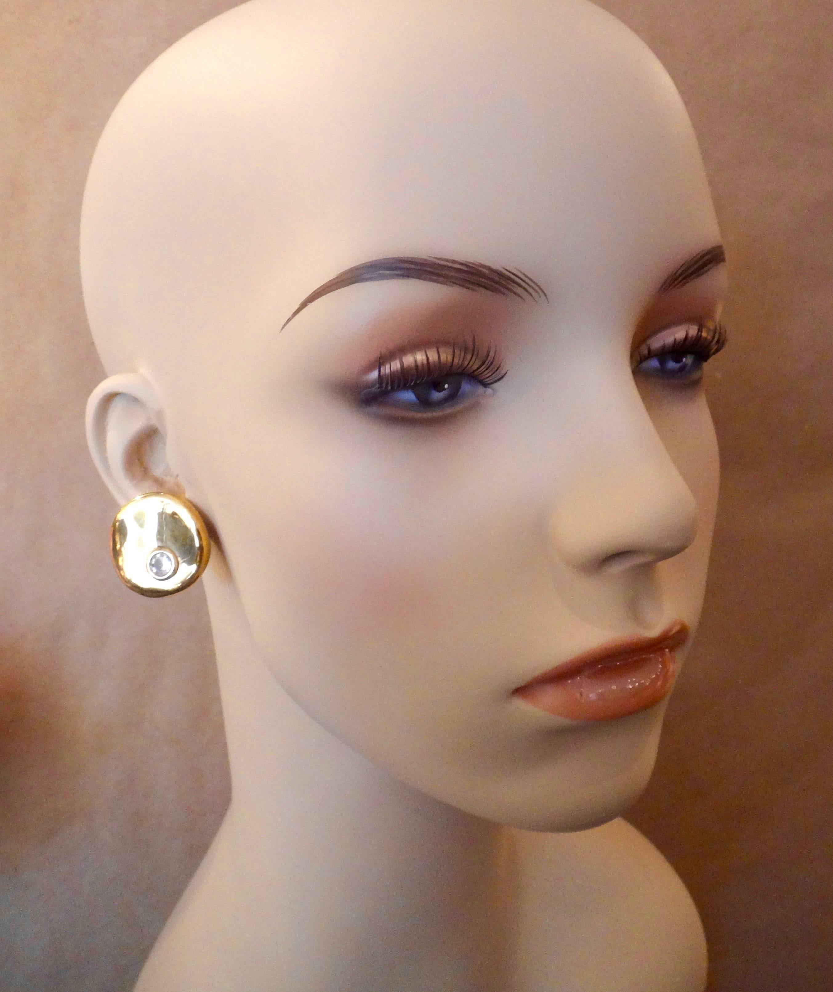 Michael Kneebone Silver Sapphire Lily Pad Earrings 1