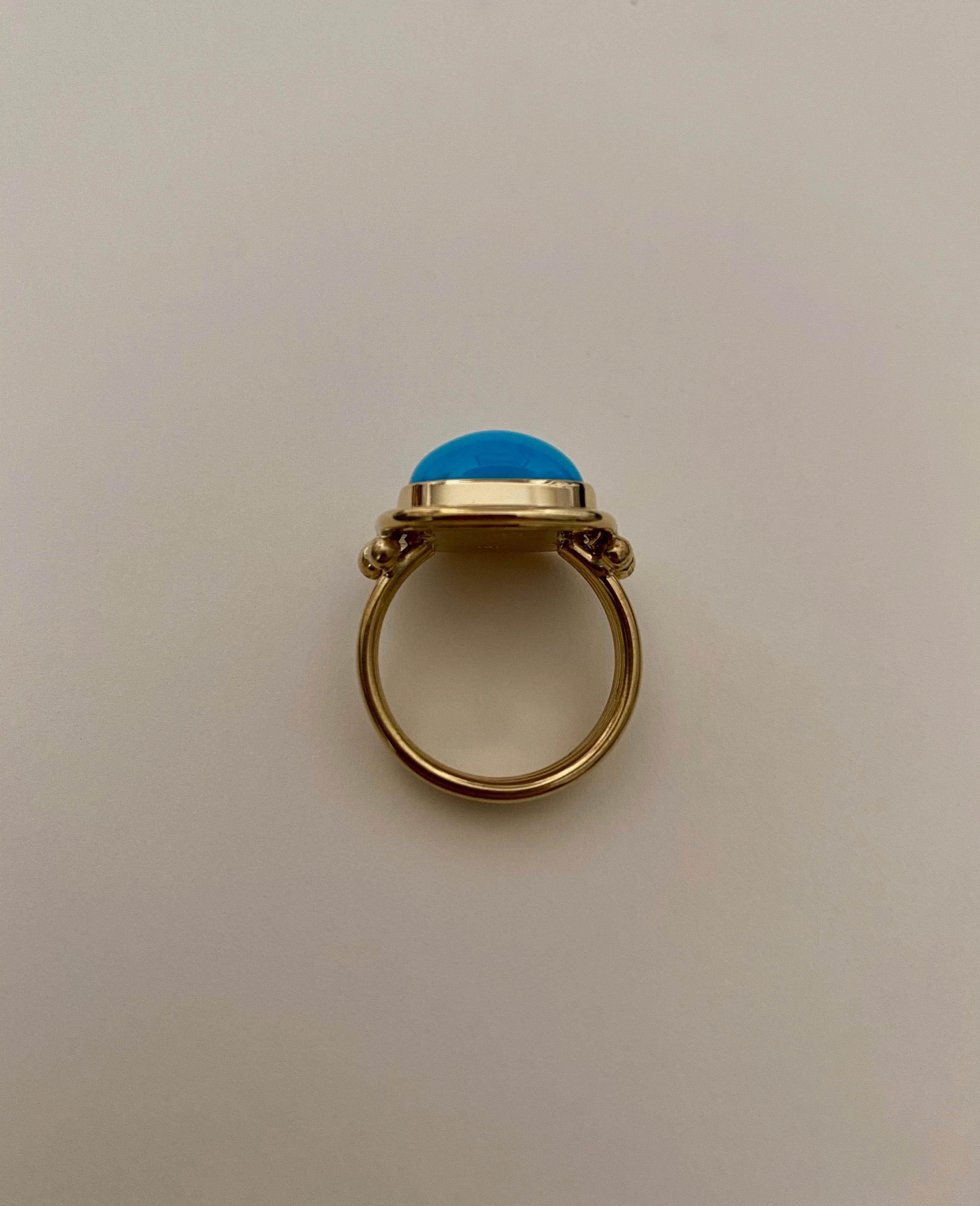 Women's or Men's Michael Kneebone Sleeping Beauty Turquoise Archaic Style Ring