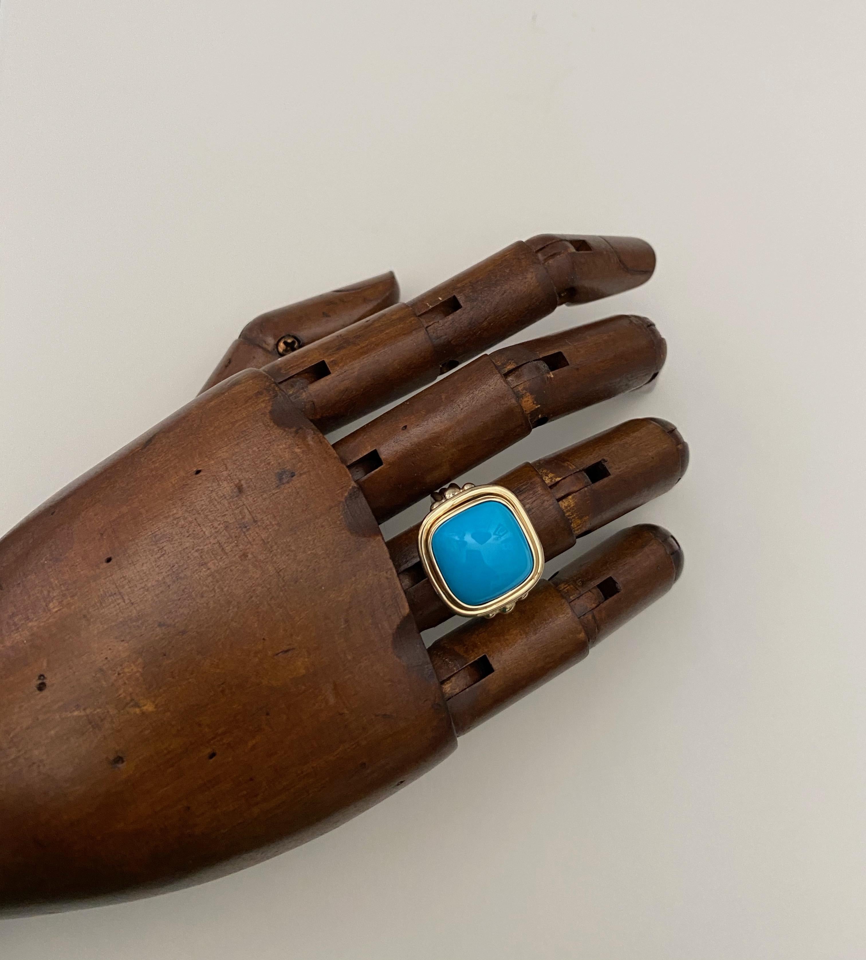 Michael Kneebone Sleeping Beauty Turquoise Archaic Style Ring 3