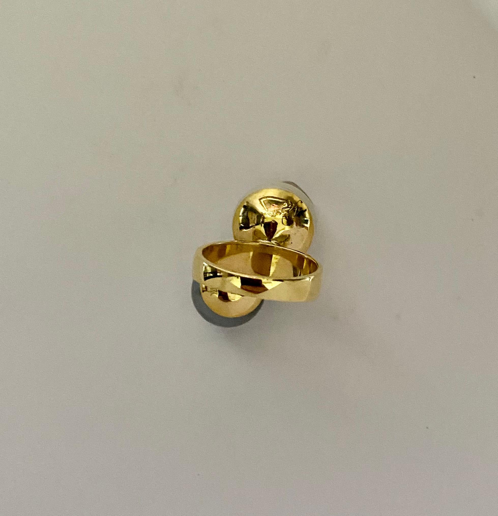 Michael Kneebone Anello da cocktail con perla di Tahiti dei mari del sud e diamante Due Perla in vendita 5