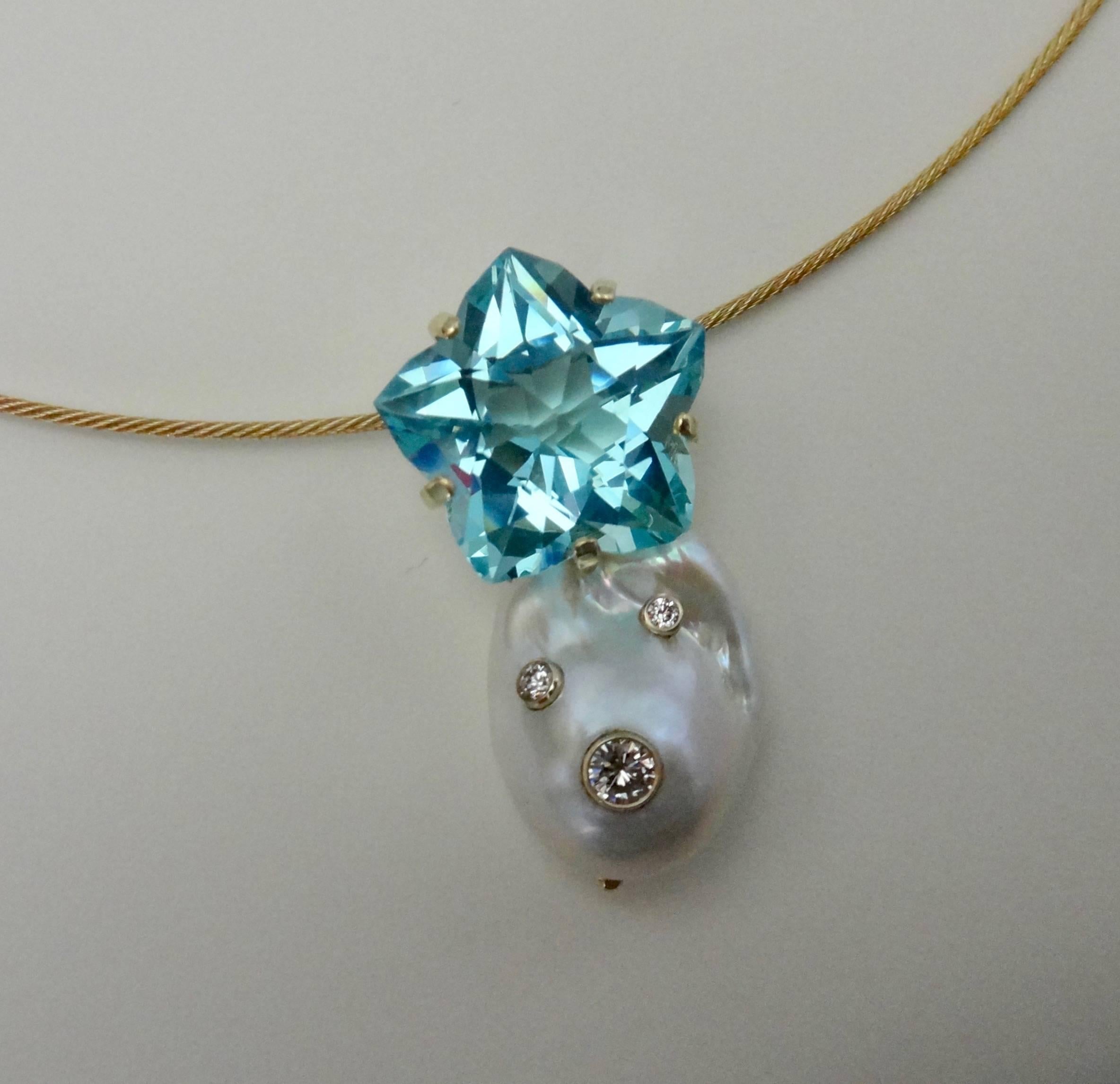 pearl diamond pendant necklace