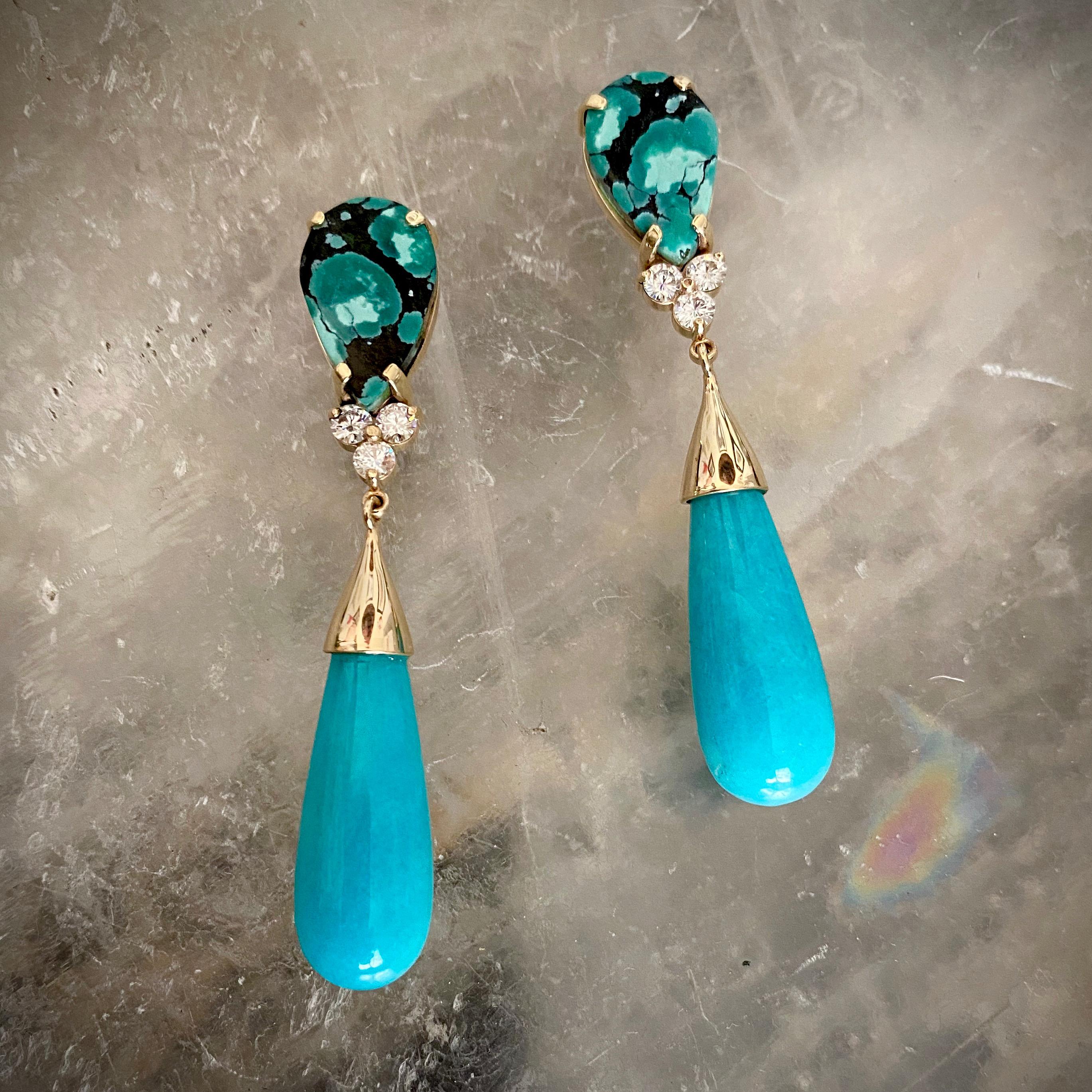 tibetan turquoise earrings