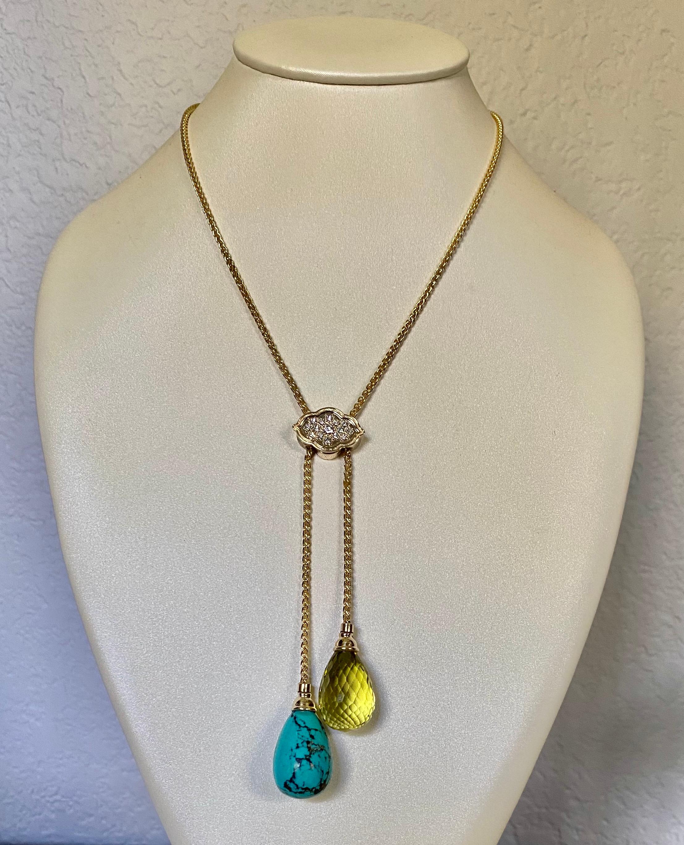 lariat turquoise necklace