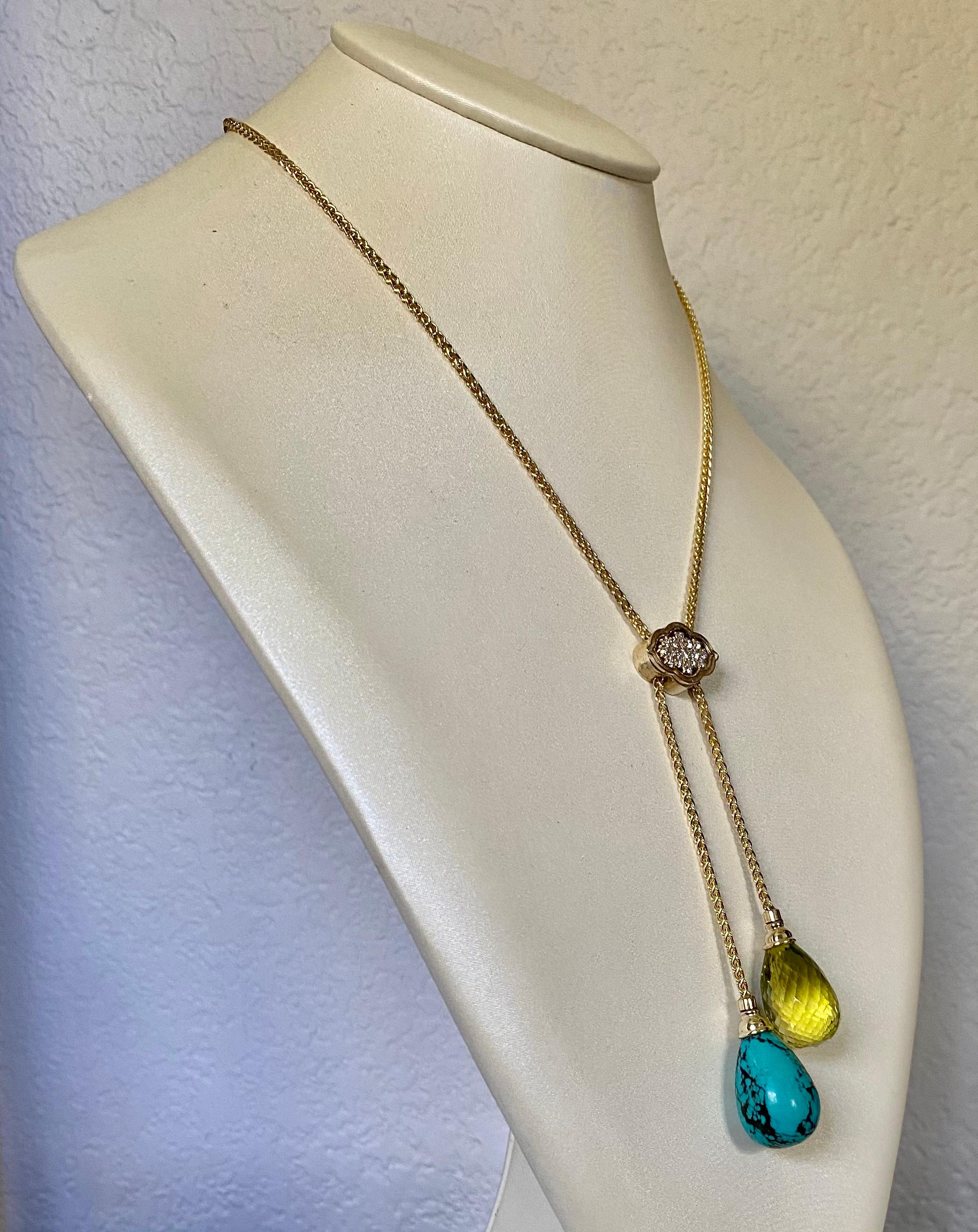 turquoise lariat necklace