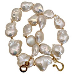 Michael Kneebone White Cloud Baroque Pearl Necklace