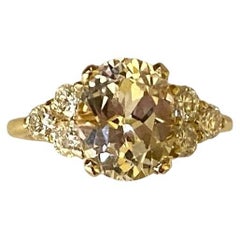Michael Kneebone White Sapphire Moissanite Cluster Ring