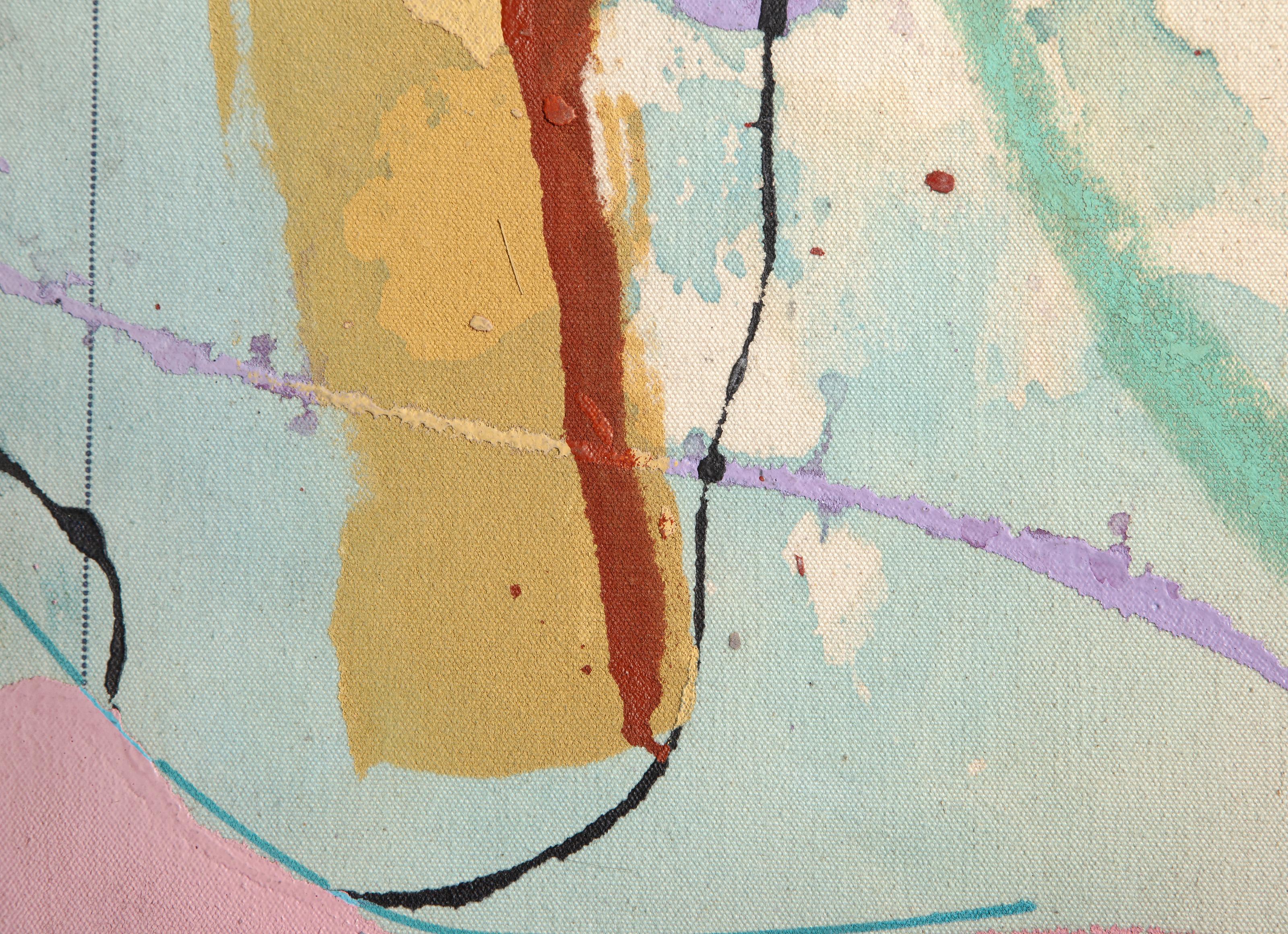 Abstract Composition, Abstract Expressionist Acrylic on Canvas by Michael Knigin For Sale 2
