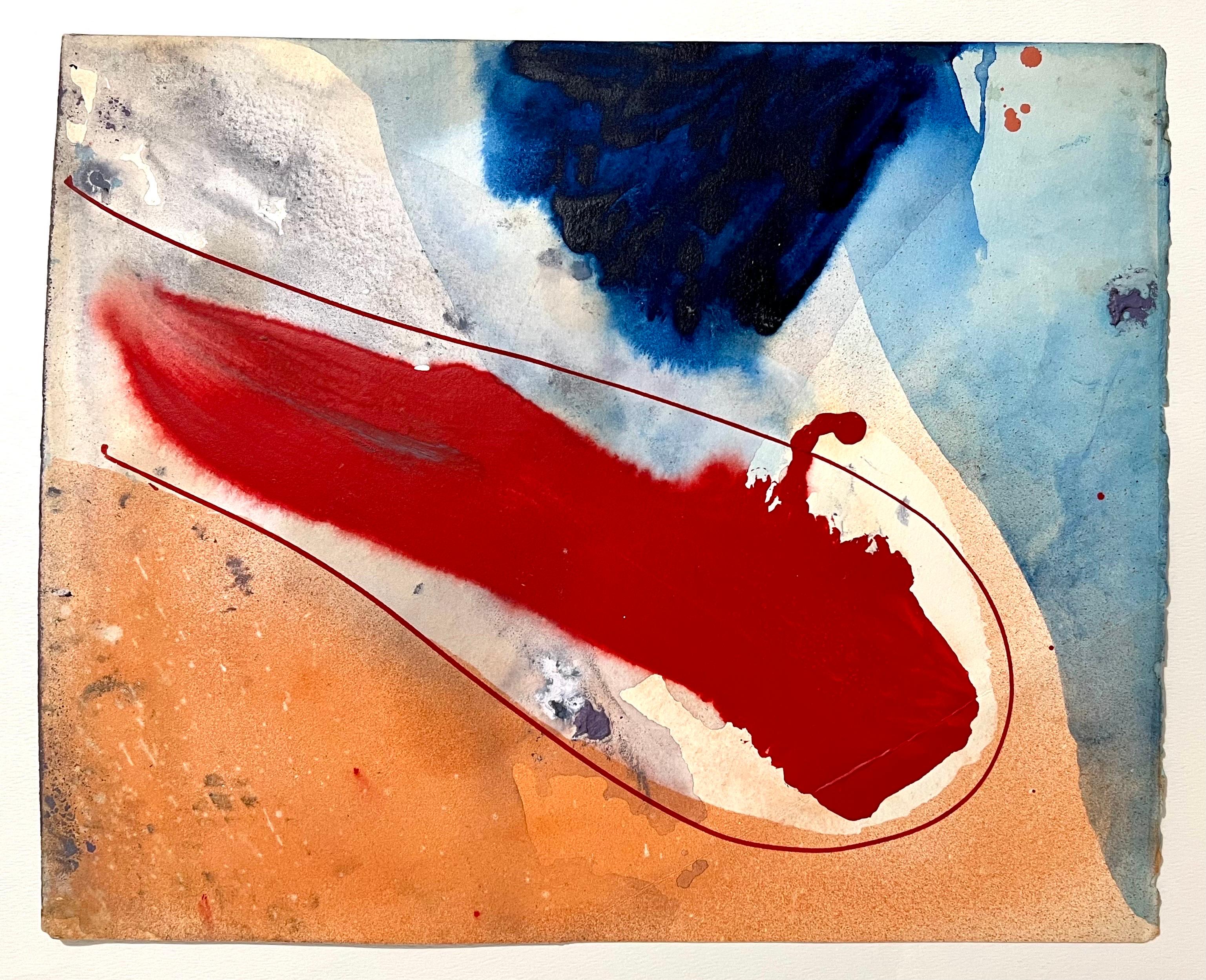 Michael Jay Knigin (Amerikaner, 1942 - 2011)
Ohne Titel (abstrakt)
Gemälde in Mischtechnik auf Papier mit Acryl, Aquarell und Gouache
Nachlassstempel auf der Rückseite (nicht handsigniert)
Abmessungen: 13.75