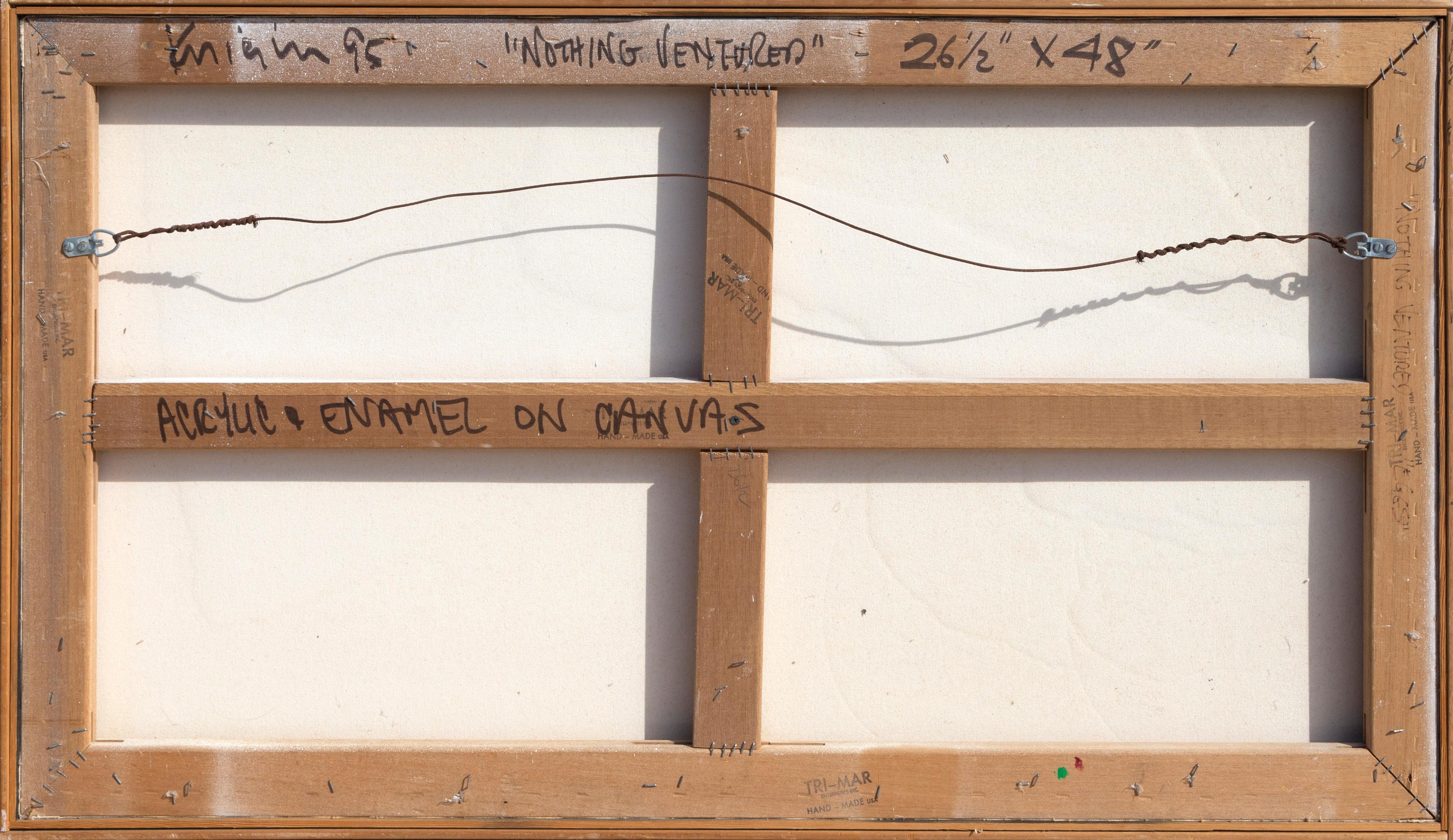 Nothing Ventured, pittura acrilica pop art di Michael Knigin in vendita 4