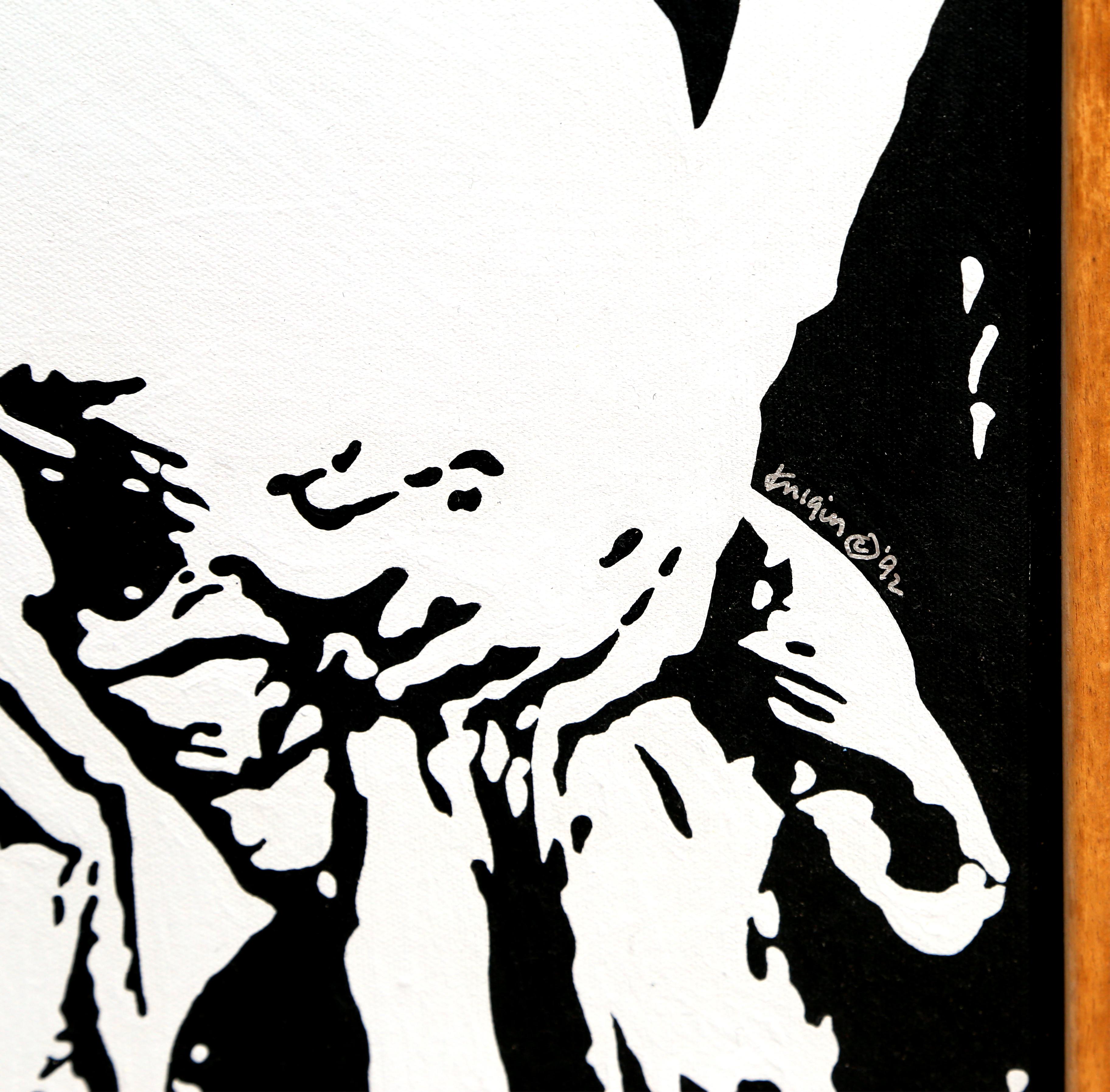So Concerned, Pittura acrilica pop art di Michael Knigin in vendita 2
