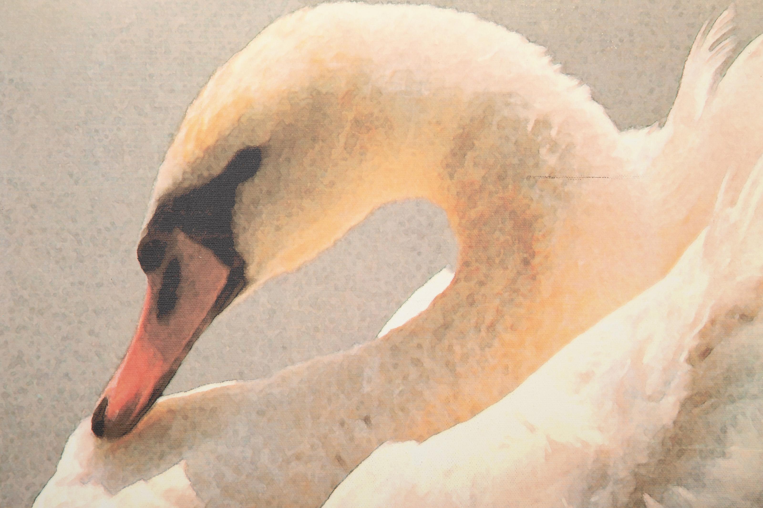 Swan in Space, Pop Art Digital Print by Michael Knigin For Sale 1