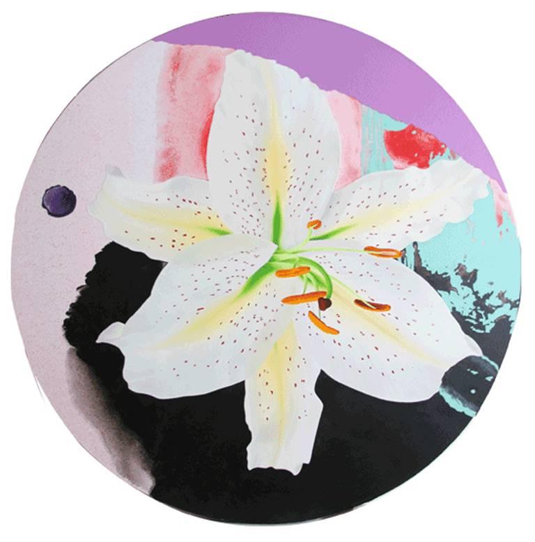 acrylic lily painting