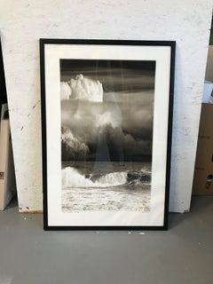the sea black and white froth