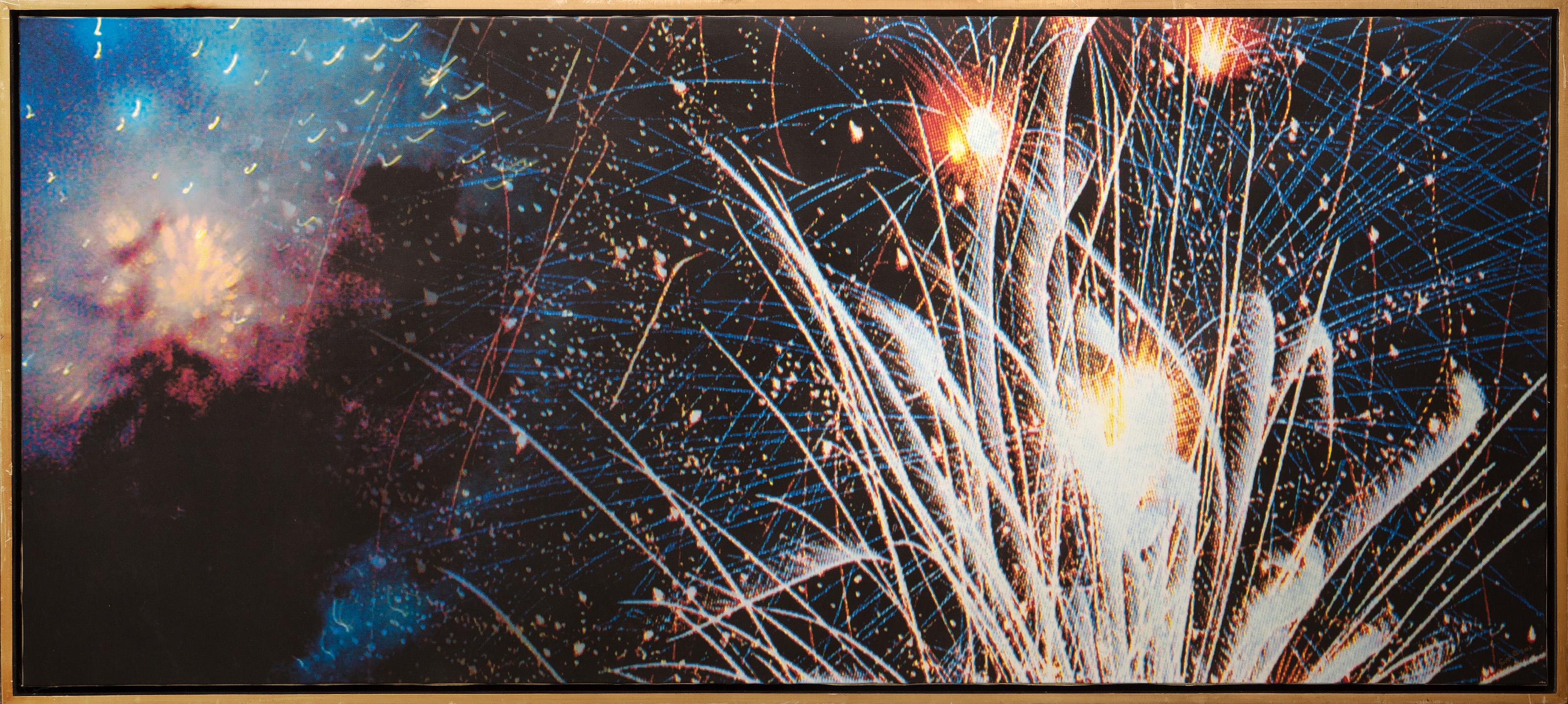Fuegos artificiales CCXVII, Impresión cromogénica Pop Art sobre lienzo de Michael Knigin