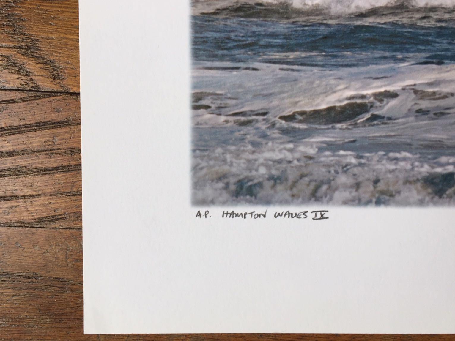 Hampton Waves IX - Gray Landscape Print by Michael Knigin