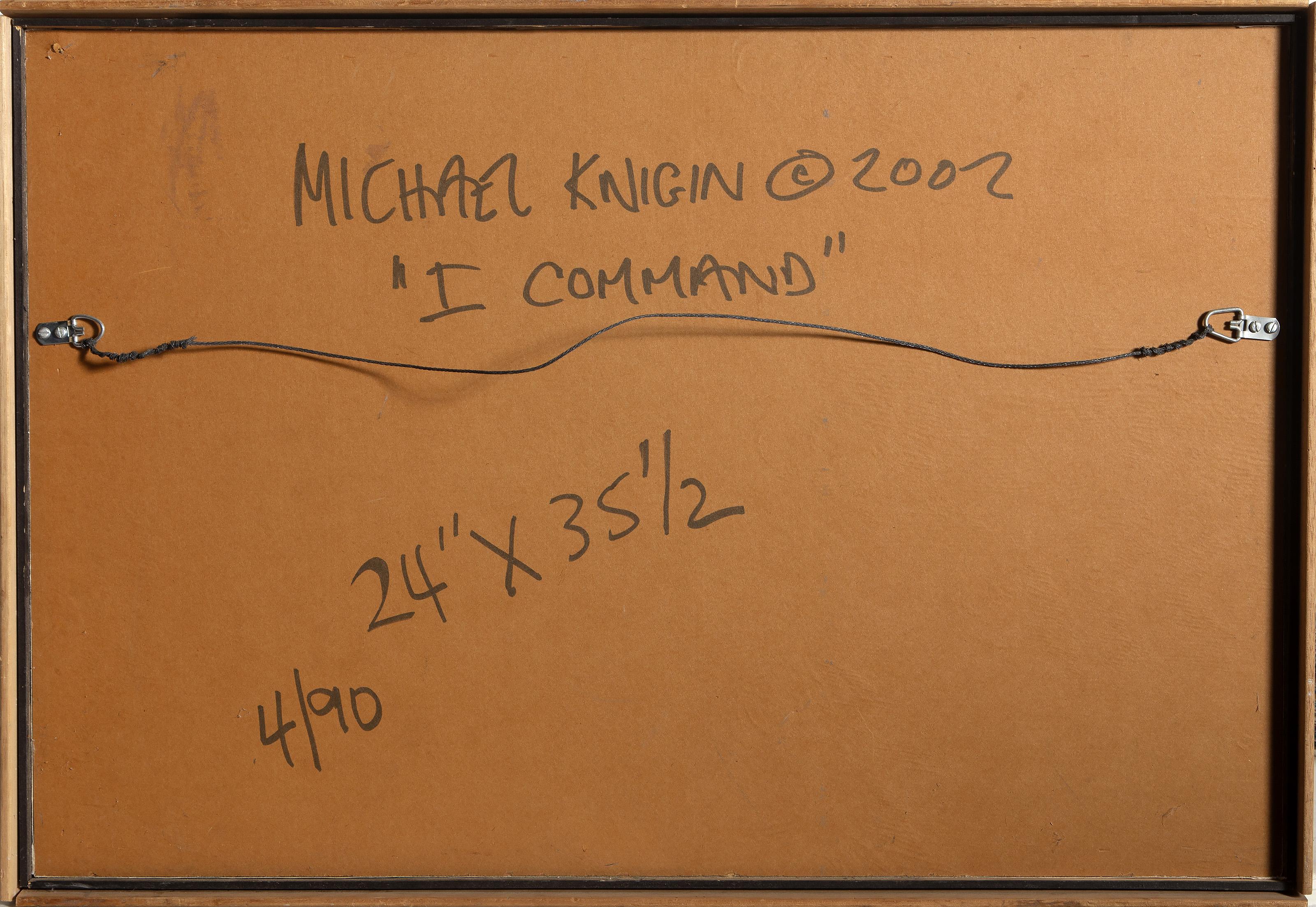 I Command, Pop Art Chromogenic Print on Canvas by Michael Knigin For Sale 3