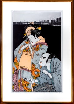 « Love Letter, After Kunimasa », lithographie originale signée romantique pop art joli